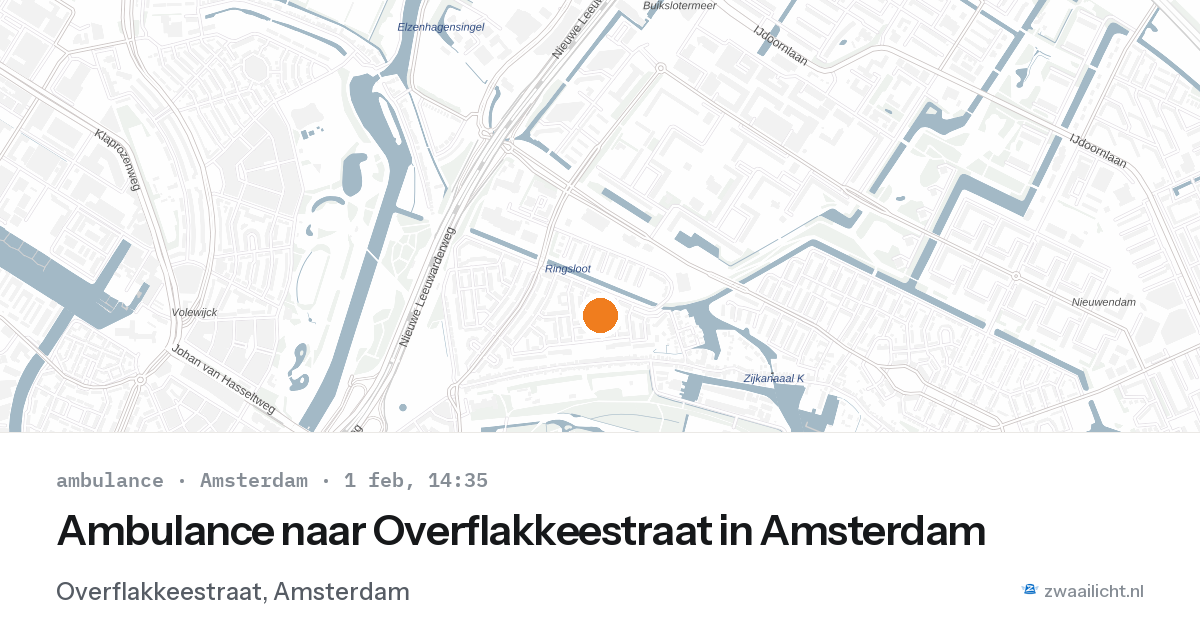 Ambulance naar Overflakkeestraat in Amsterdam — 1 feb 2026