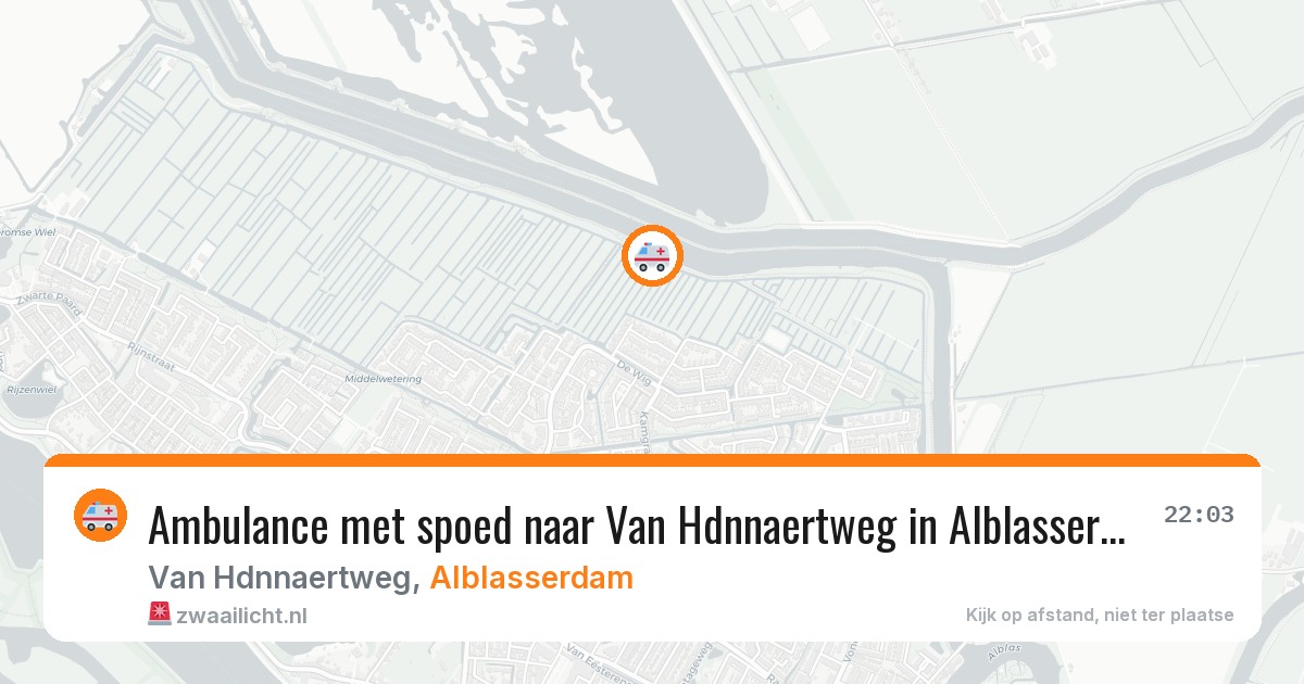 Ambulance met spoed naar Van Hdnnaertweg in Alblasserdam — 31 jan 2026