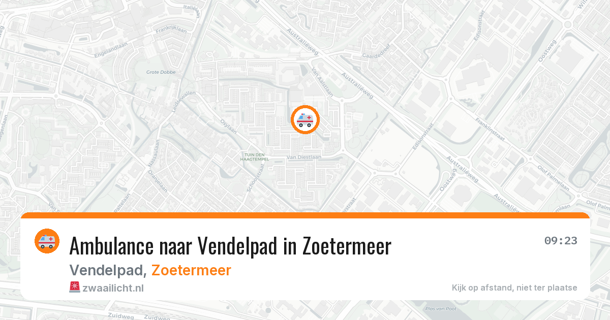 Ambulance naar Vendelpad in Zoetermeer — 2 jun 2026