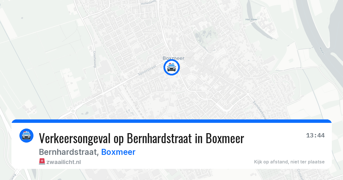 Verkeersongeval op Bernhardstraat in Boxmeer — 28 mei 2026