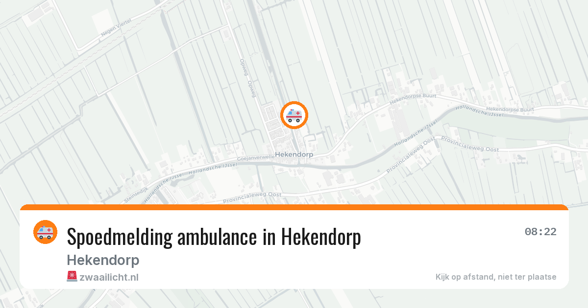 Spoedmelding ambulance in Hekendorp — 8 jul 2026