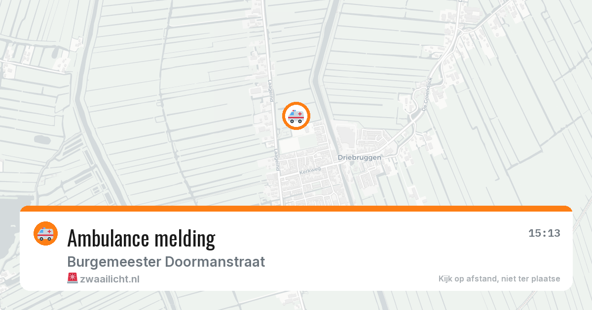 Ambulance melding — 29 mei 2026