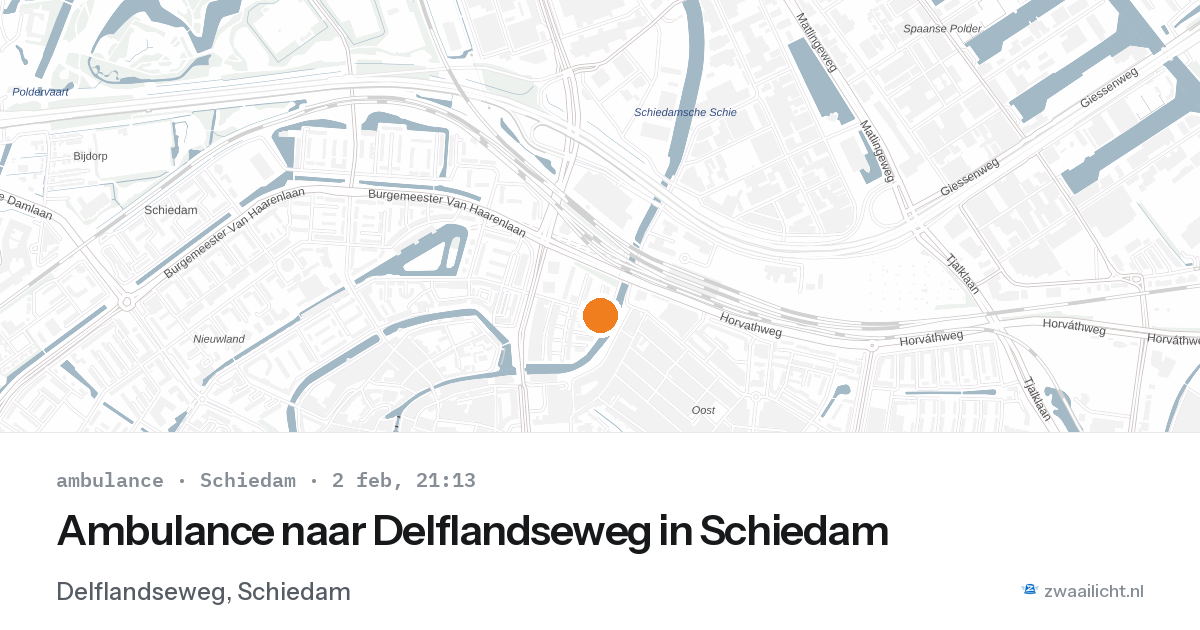 Ambulance naar Delflandseweg in Schiedam — 2 feb 2026
