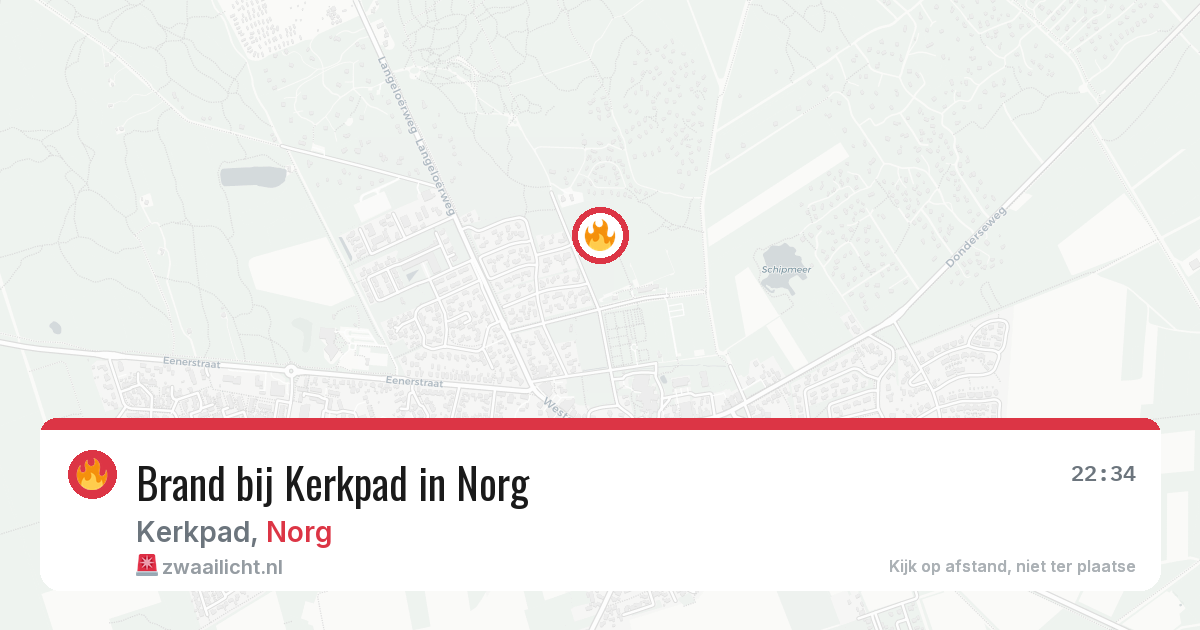 Brand bij Kerkpad in Norg — 3 mrt 2026