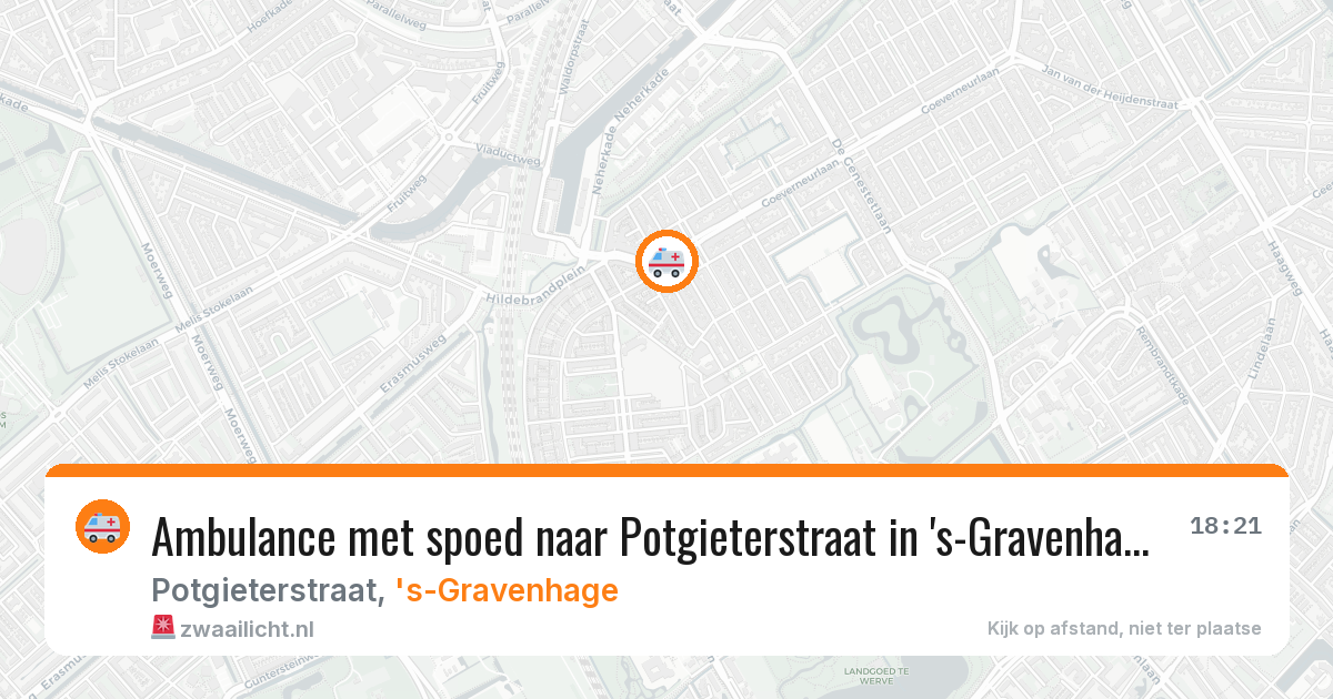 Ambulance met spoed naar Potgieterstraat in 's-Gravenhage — 13 mei 2026