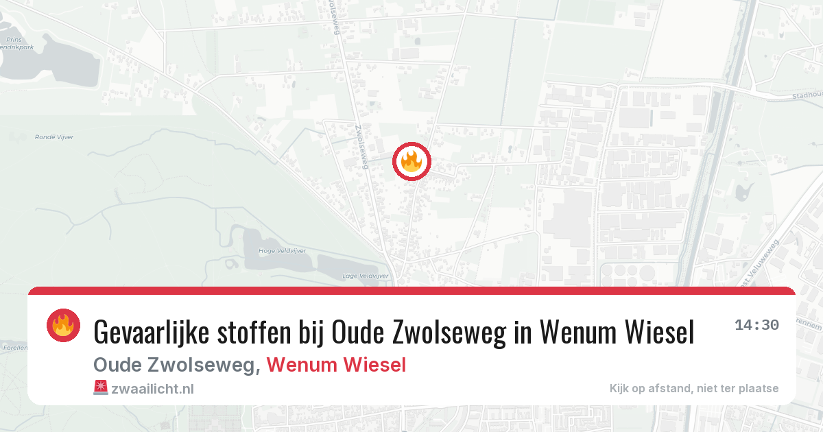 Gevaarlijke stoffen bij Oude Zwolseweg in Wenum Wiesel — 30 mrt 2026