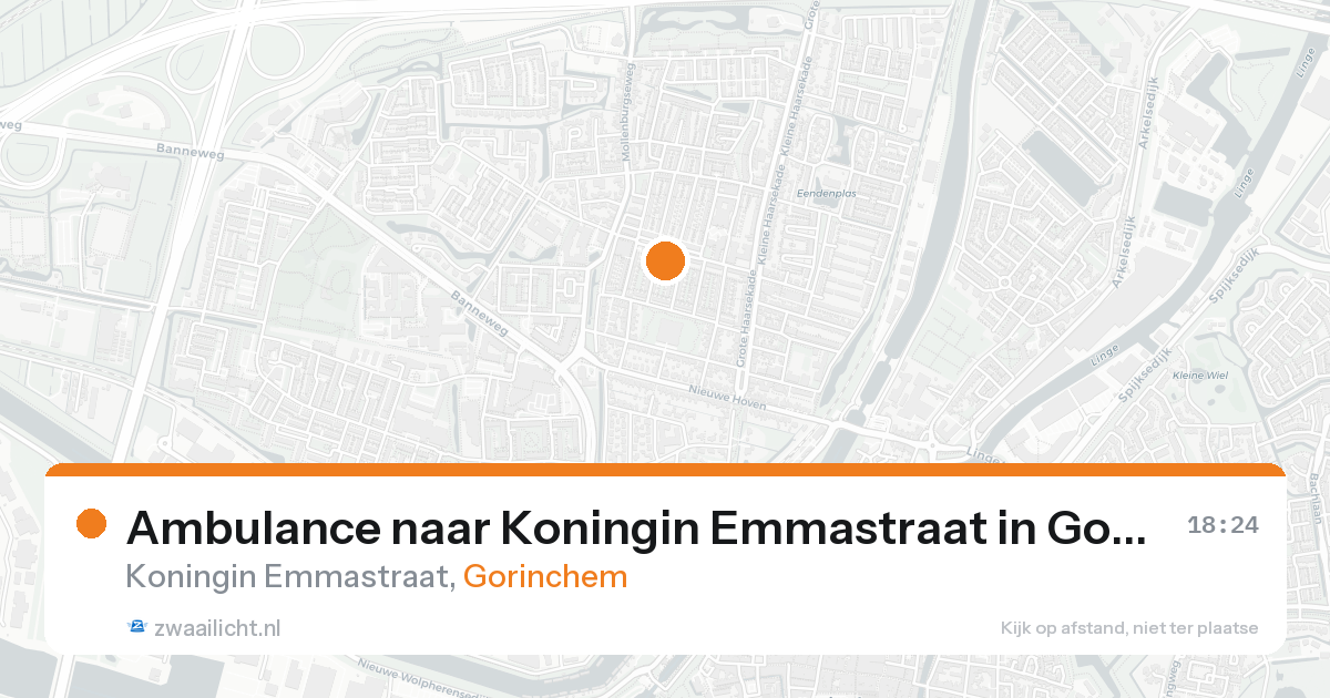Ambulance naar Koningin Emmastraat in Gorinchem — 15 aug 2026