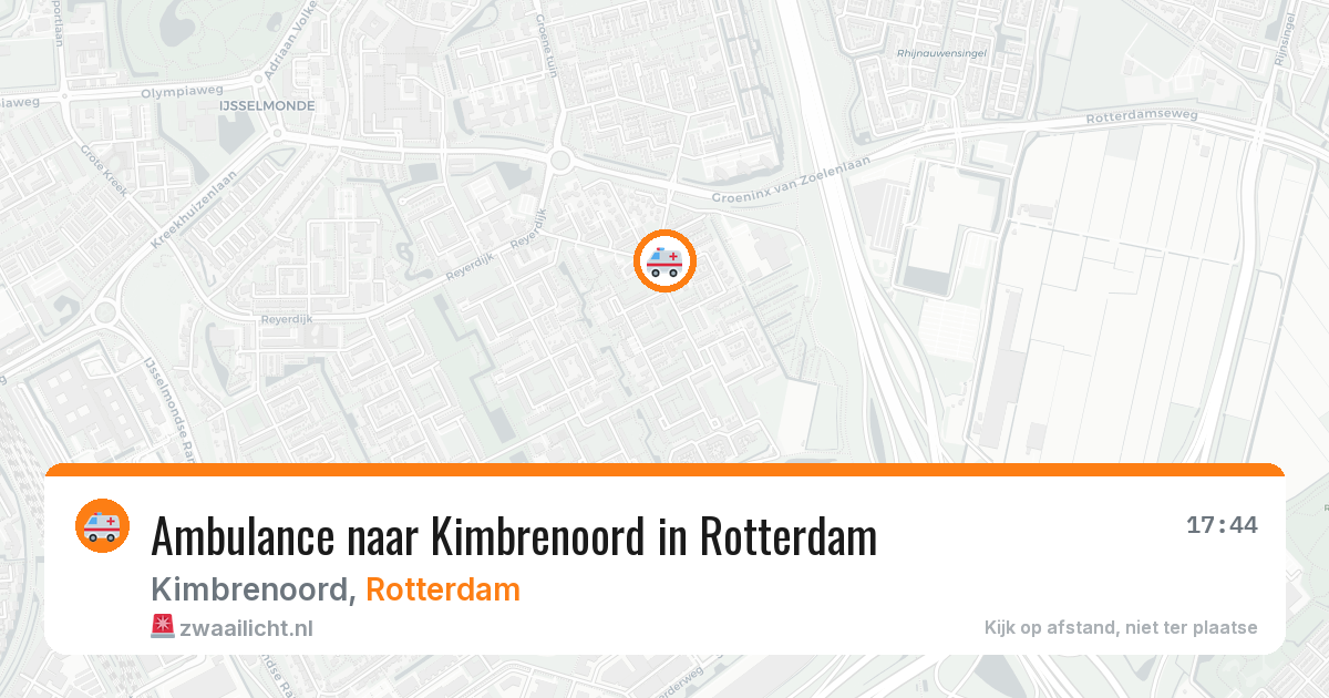 Ambulance naar Kimbrenoord in Rotterdam — 27 jul 2026