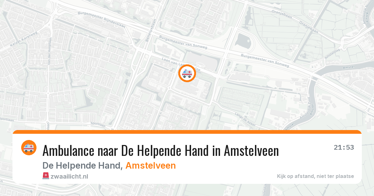 Ambulance naar De Helpende Hand in Amstelveen — 24 mrt 2026