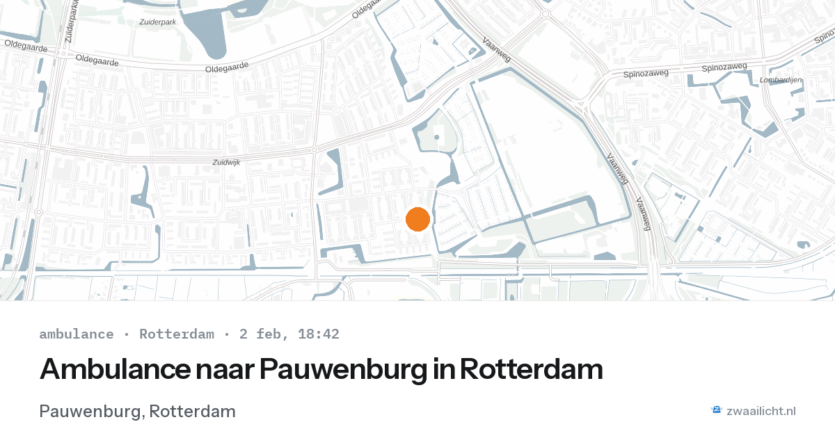 Ambulance naar Pauwenburg in Rotterdam — 2 feb 2026