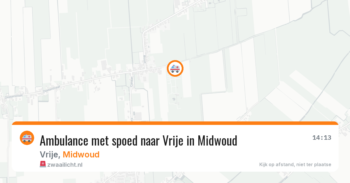 Ambulance met spoed naar Vrije in Midwoud — 11 apr 2026