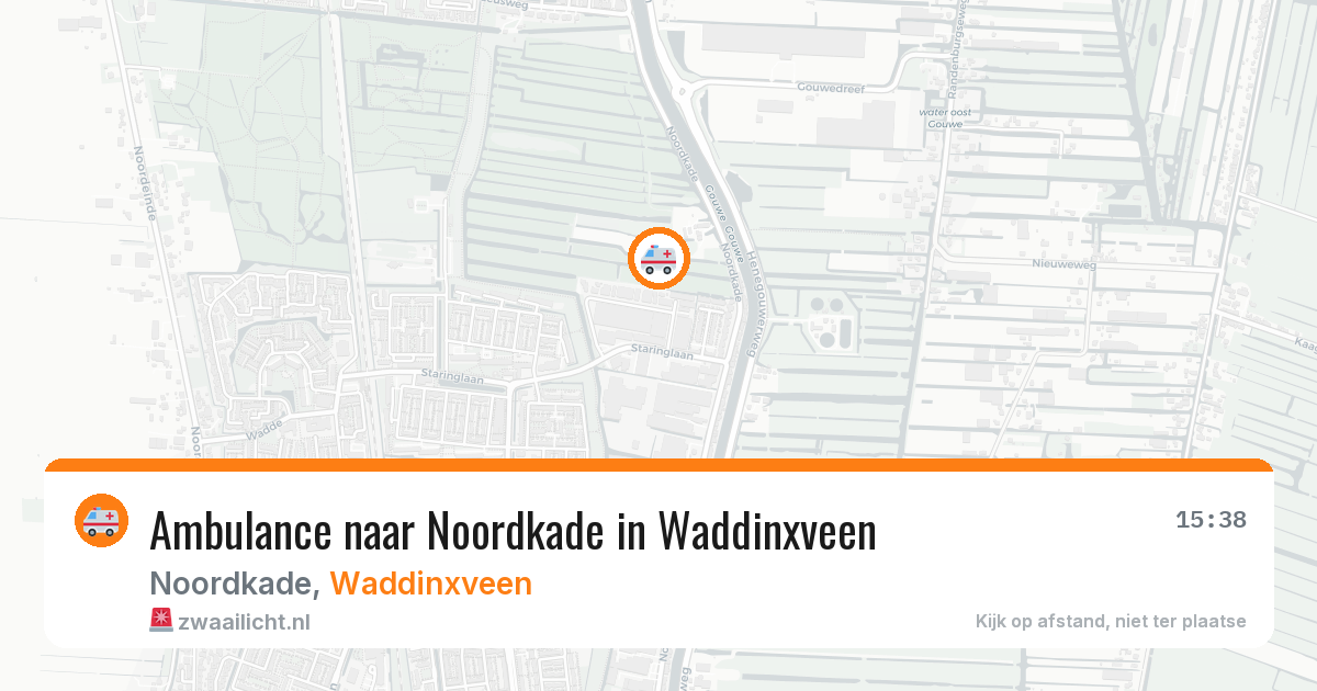 Ambulance naar Noordkade in Waddinxveen — 6 aug 2026