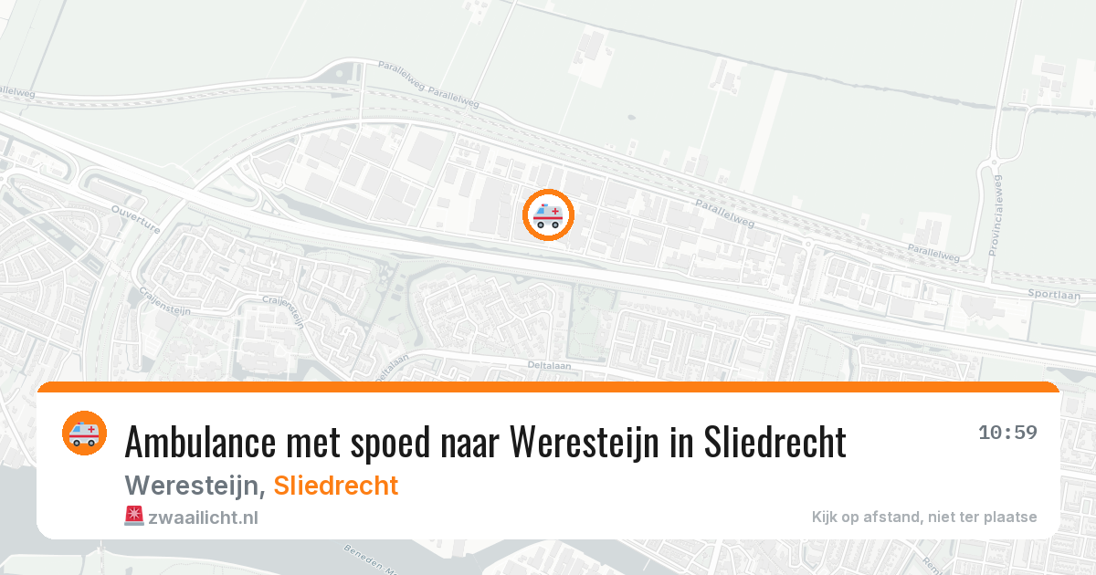 Ambulance met spoed naar Weresteijn in Sliedrecht — 15 apr 2026