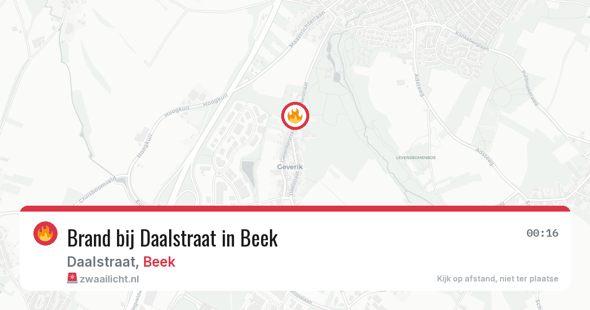 Brand bij Daalstraat in Beek — 2 apr 2026