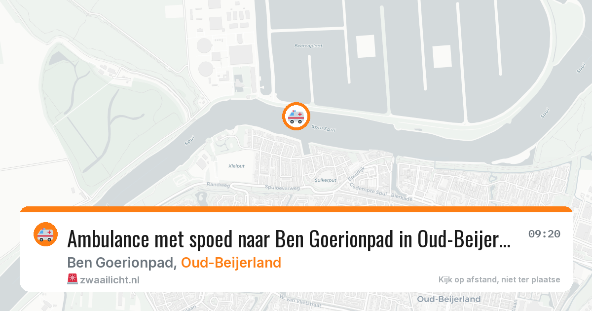 Ambulance met spoed naar Ben Goerionpad in Oud-Beijerland — 24 jan 2026