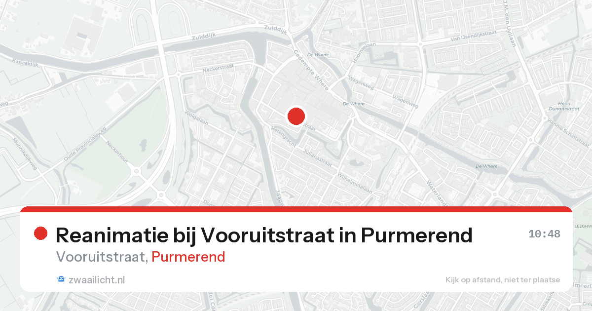 Reanimatie bij Vooruitstraat in Purmerend — 23 aug 2026