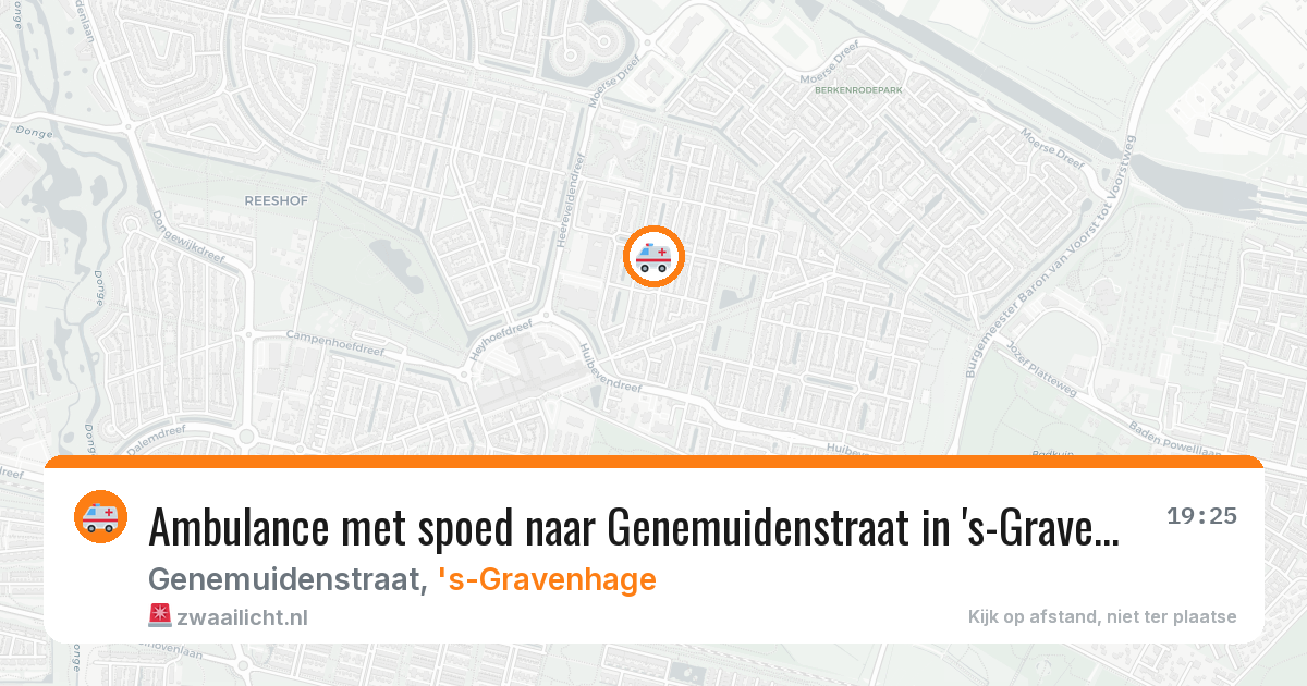 Ambulance met spoed naar Genemuidenstraat in 's-Gravenhage — 4 apr 2026
