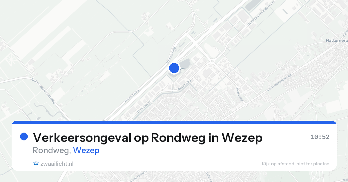 Verkeersongeval op Rondweg in Wezep — 19 aug 2026