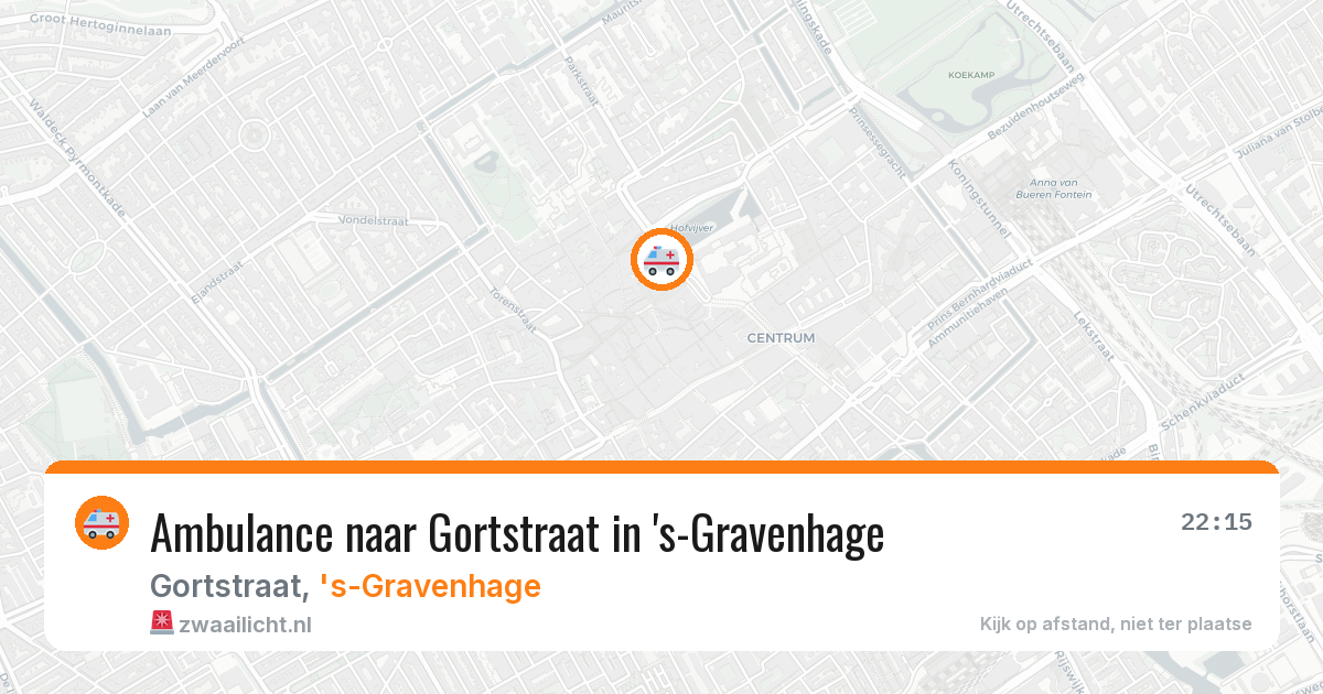 Ambulance naar Gortstraat in 's-Gravenhage — 8 aug 2026