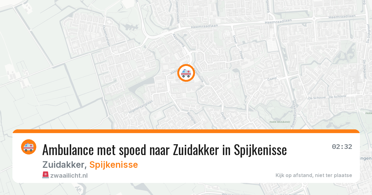 Ambulance met spoed naar Zuidakker in Spijkenisse — 5 mei 2026