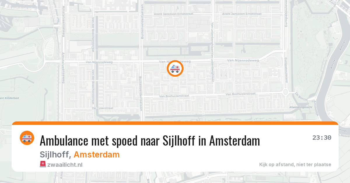 Ambulance met spoed naar Sijlhoff in Amsterdam — 31 mrt 2026