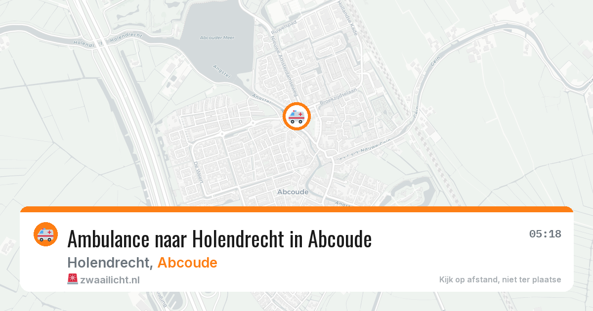 Ambulance naar Holendrecht in Abcoude — 13 apr 2026