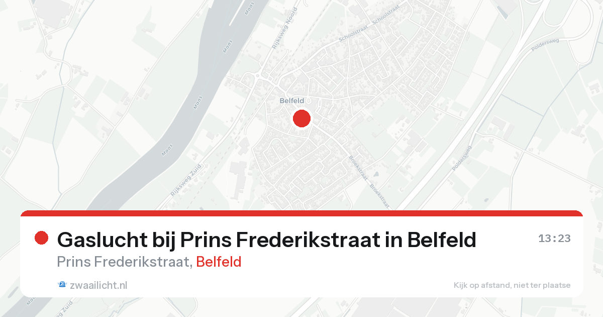 Gaslucht bij Prins Frederikstraat in Belfeld — 7 feb 2026