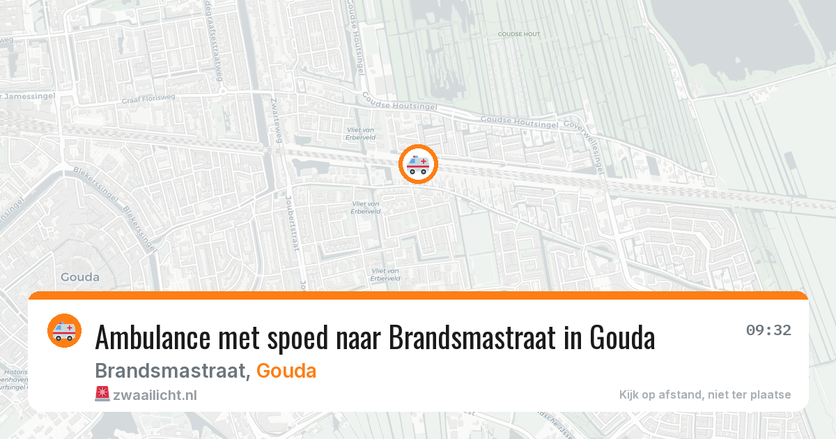 Ambulance met spoed naar Brandsmastraat in Gouda — 17 jun 2026