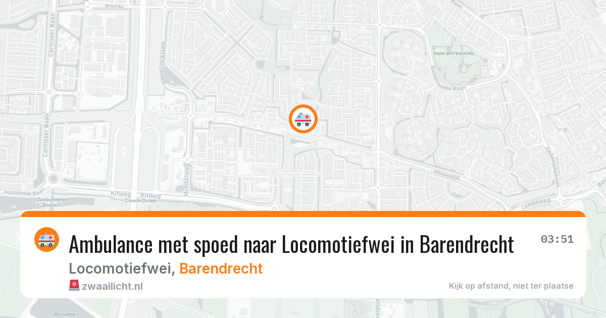 Ambulance met spoed naar Locomotiefwei in Barendrecht — 28 jul 2026