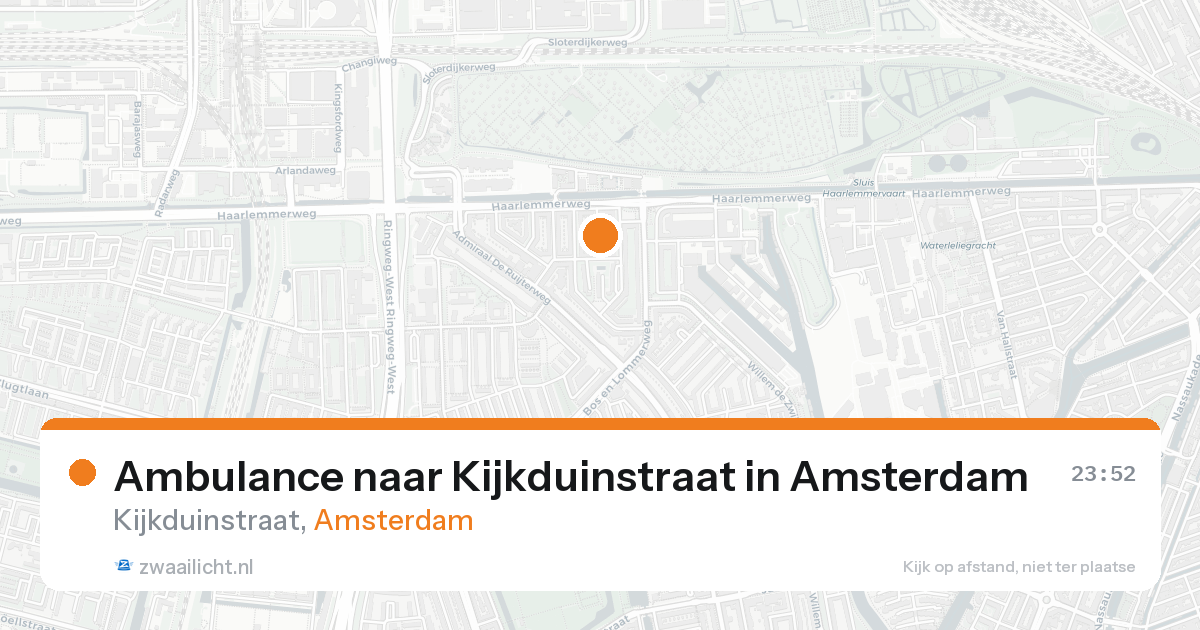 Ambulance naar Kijkduinstraat in Amsterdam — 30 jan 2026