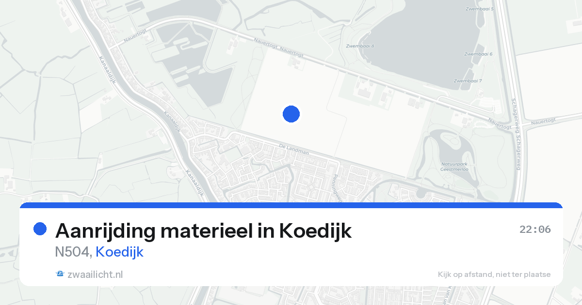 Aanrijding materieel in Koedijk — 13 aug 2026