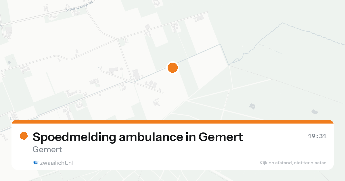 Spoedmelding ambulance in Gemert — 20 aug 2026