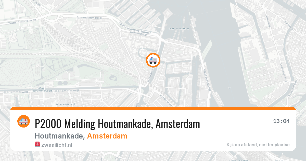 P2000 Melding Houtmankade, Amsterdam — 21 mei 2026