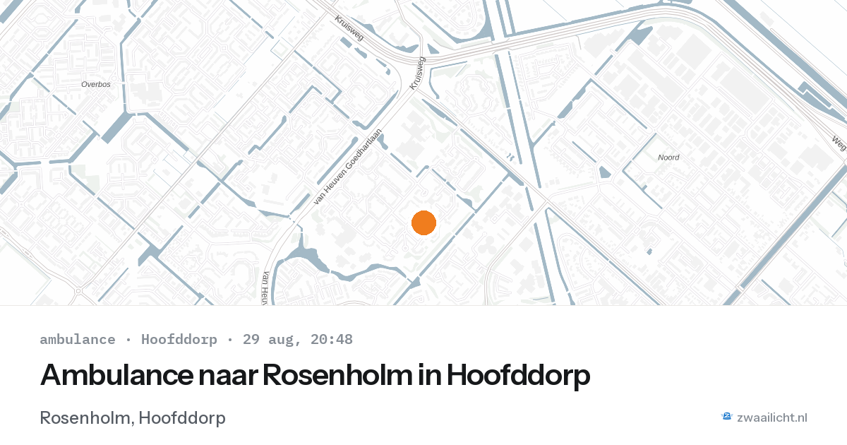 Ambulance naar Rosenholm in Hoofddorp — 29 aug 2026