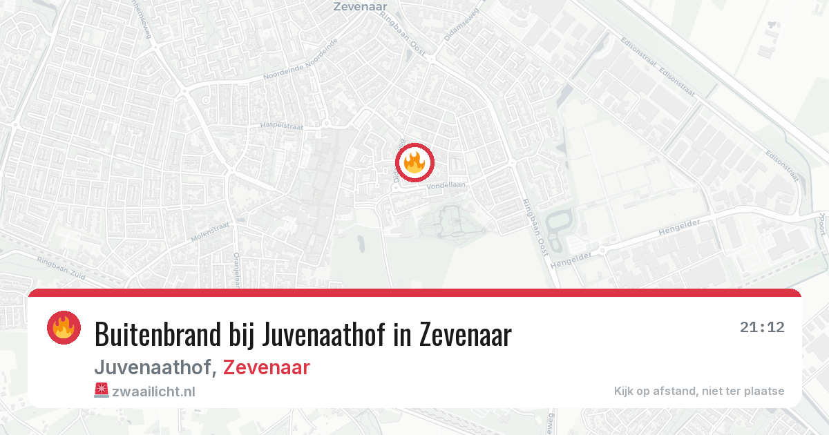 Buitenbrand bij Juvenaathof in Zevenaar — 13 aug 2026