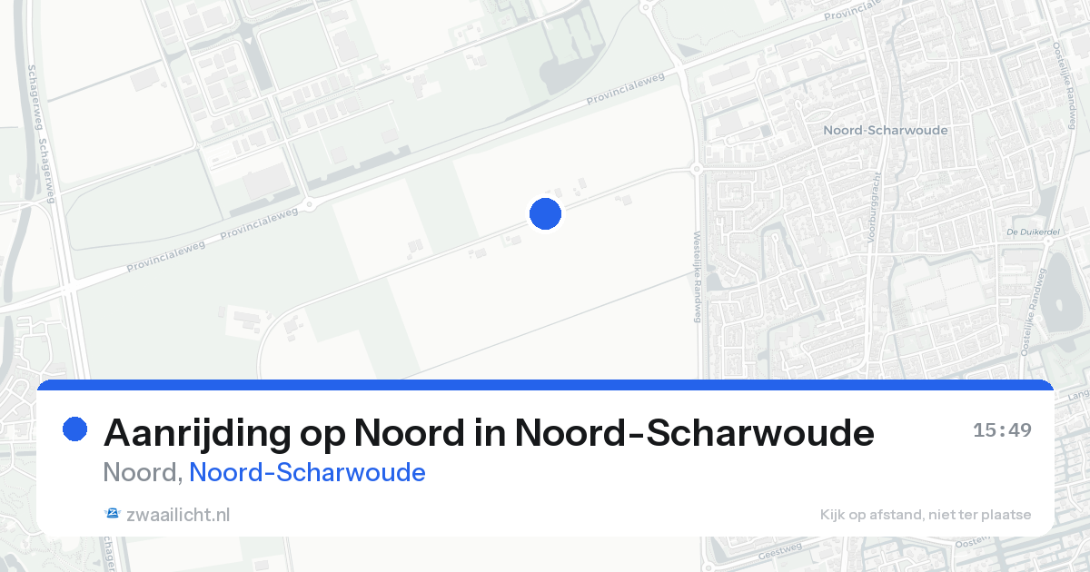 Aanrijding op Noord in Noord-Scharwoude — 24 aug 2026
