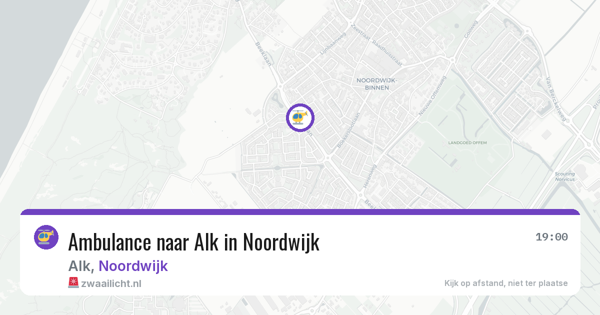 Ambulance naar Alk in Noordwijk — 15 mei 2026