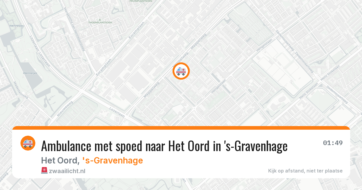 Ambulance met spoed naar Het Oord in 's-Gravenhage — 9 apr 2026