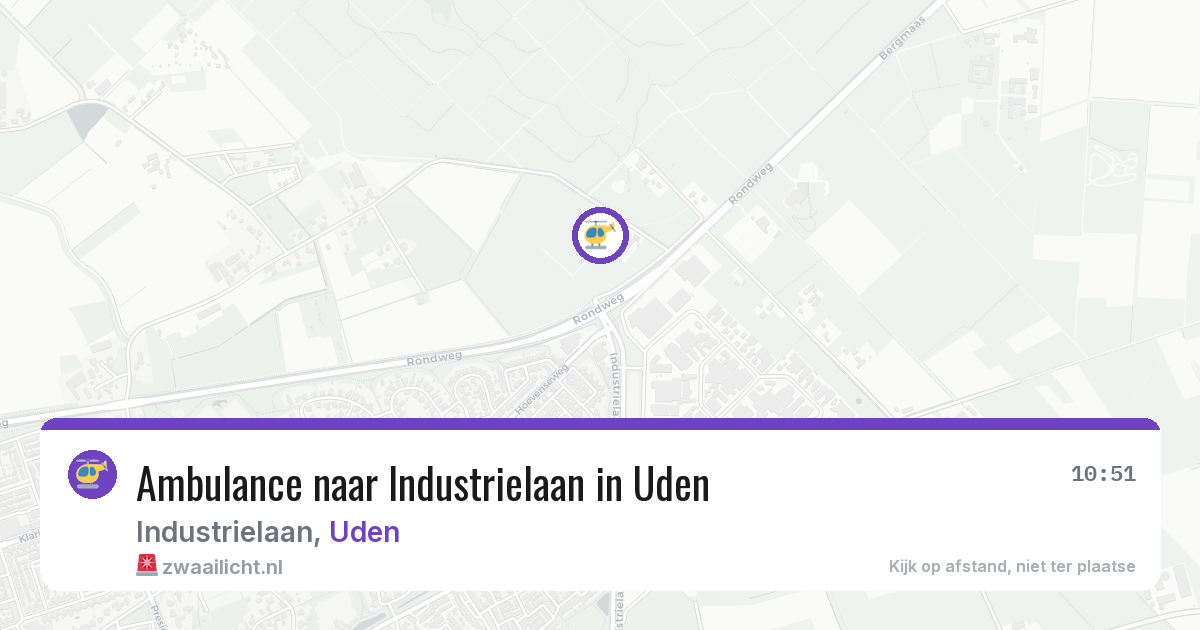 Ambulance naar Industrielaan in Uden — 9 aug 2026