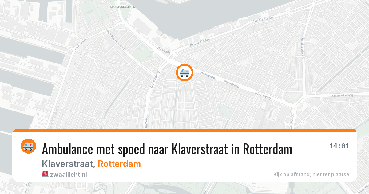 Ambulance met spoed naar Klaverstraat in Rotterdam — 3 aug 2026