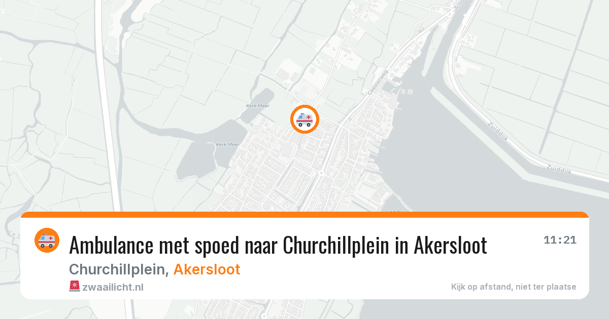 Ambulance met spoed naar Churchillplein in Akersloot — 7 mrt 2026