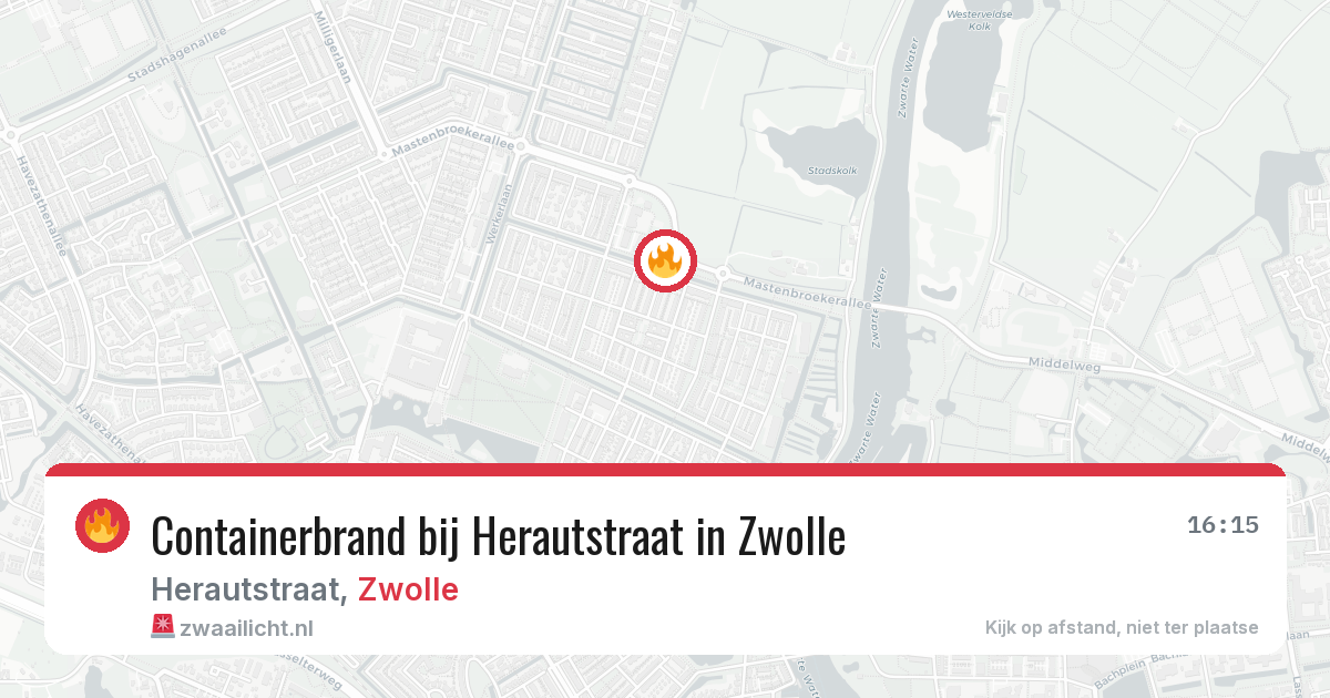 Containerbrand bij Herautstraat in Zwolle — 6 jul 2026