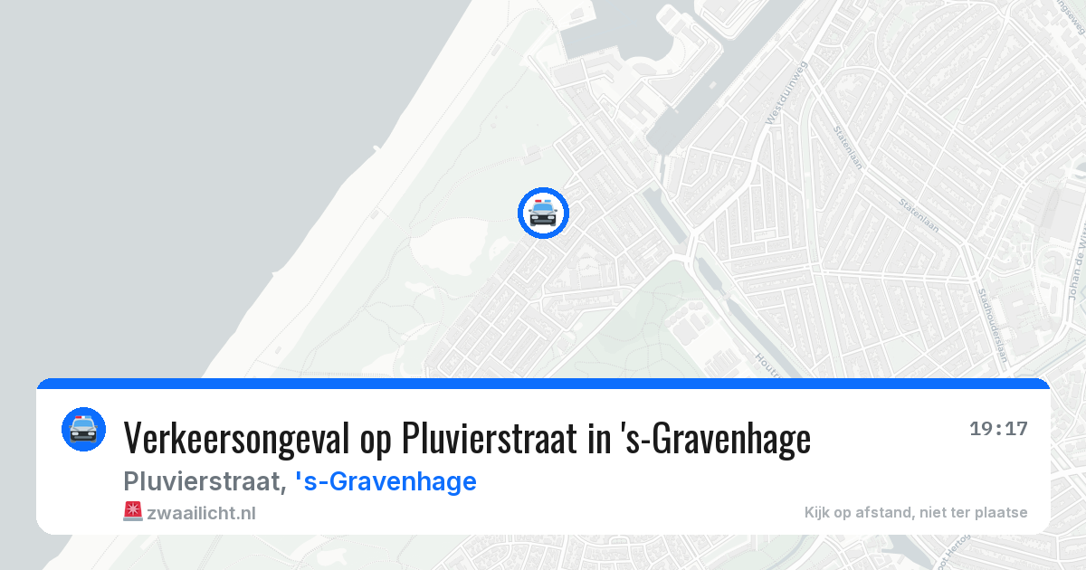 Verkeersongeval op Pluvierstraat in 's-Gravenhage — 12 aug 2026