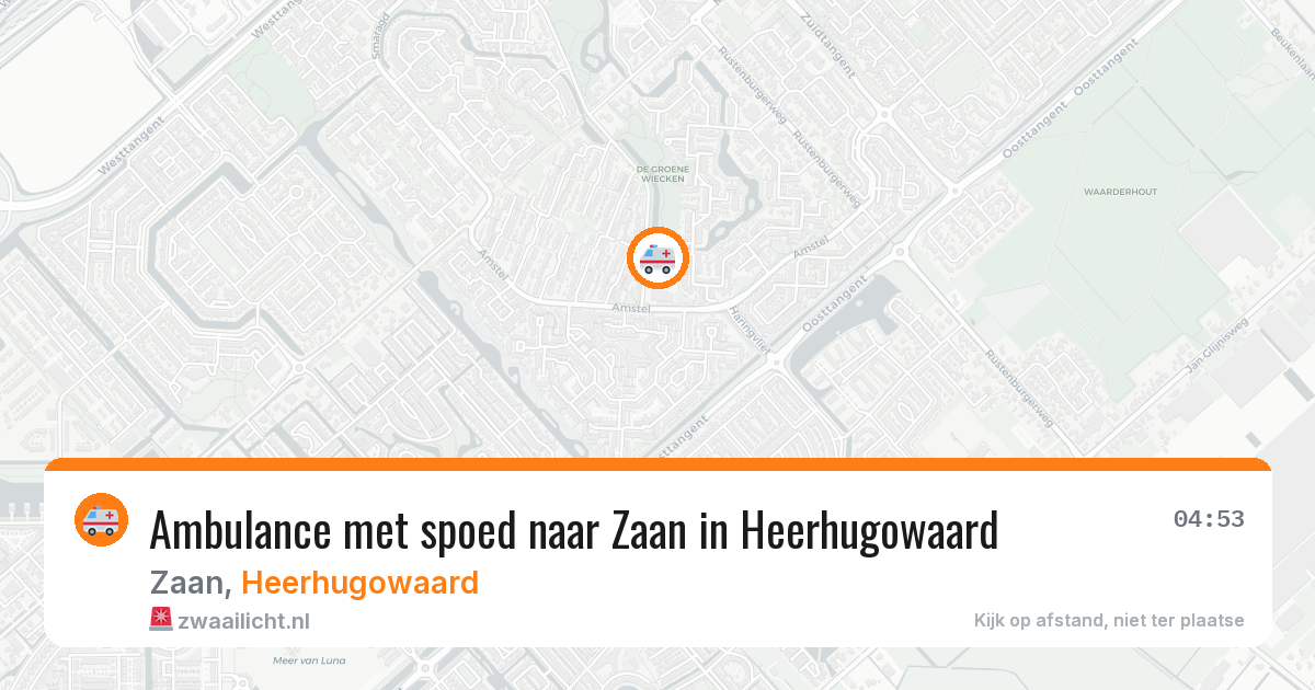 Ambulance met spoed naar Zaan in Heerhugowaard — 17 jul 2026