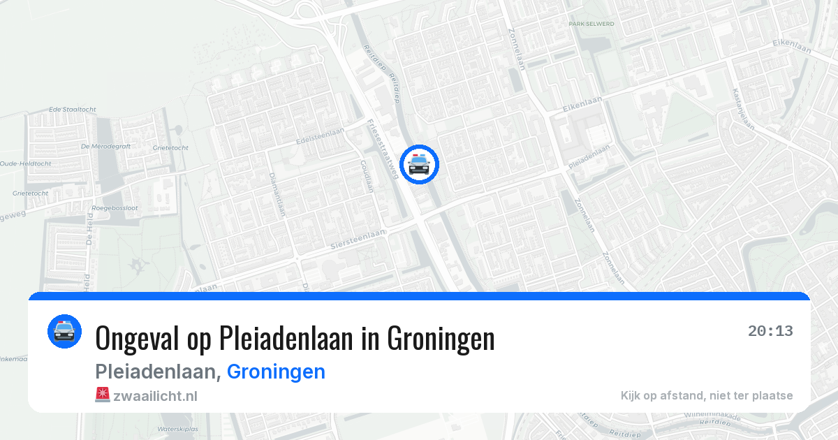 Ongeval op Pleiadenlaan in Groningen — 6 aug 2026