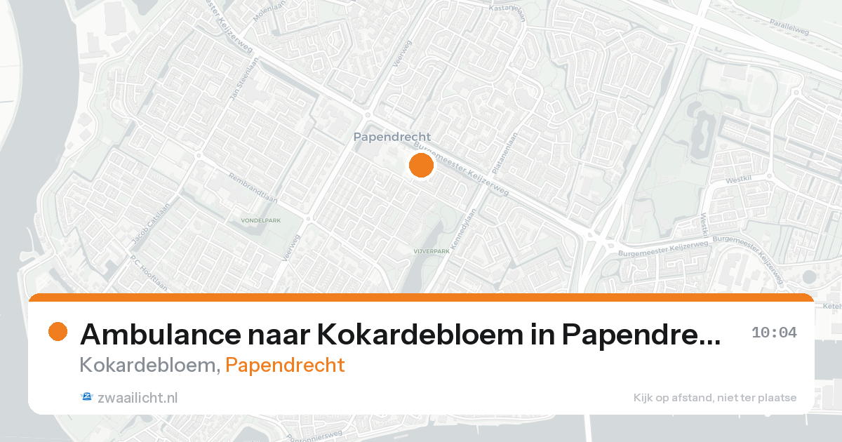 Ambulance naar Kokardebloem in Papendrecht — 21 aug 2026