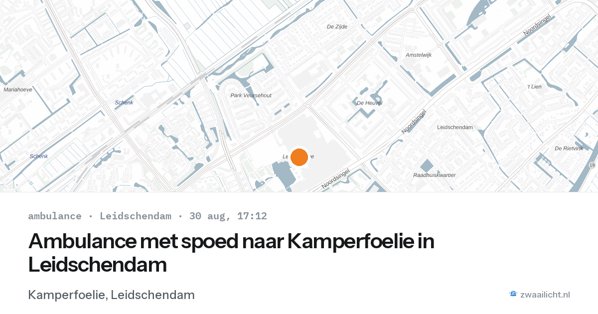 Ambulance met spoed naar Kamperfoelie in Leidschendam — 30 aug 2026