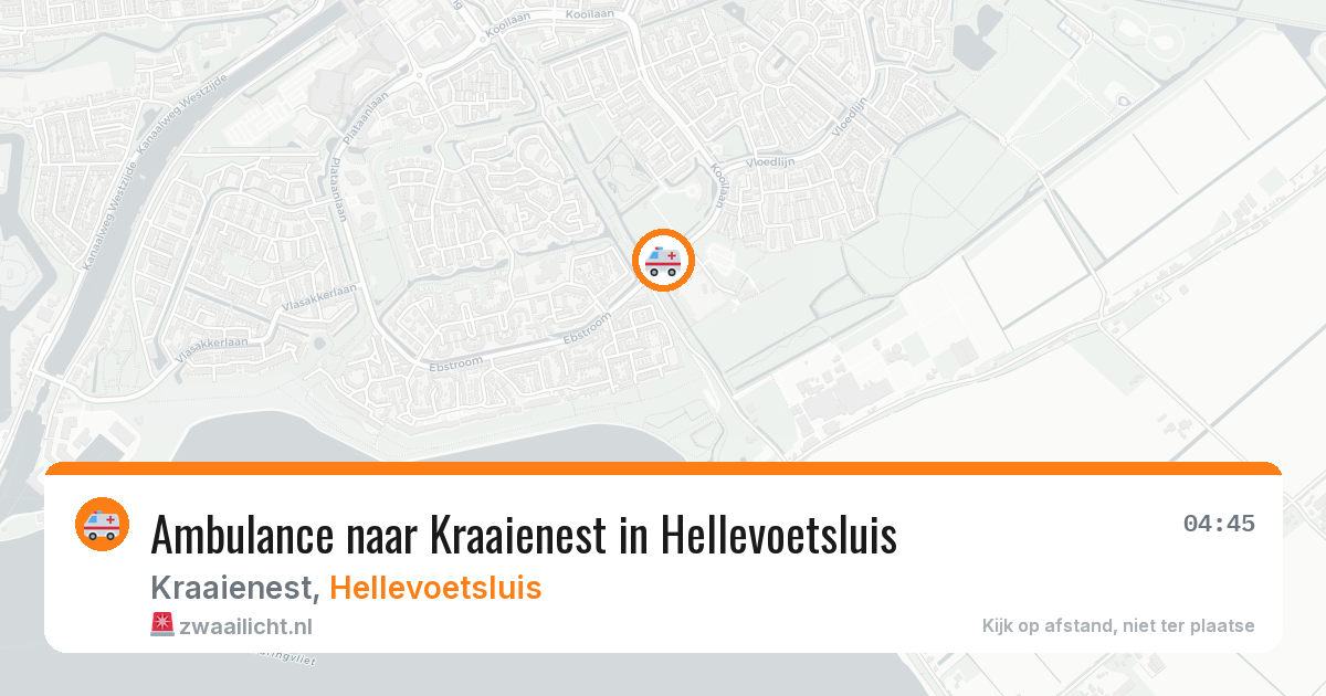 Ambulance naar Kraaienest in Hellevoetsluis — 22 jun 2026