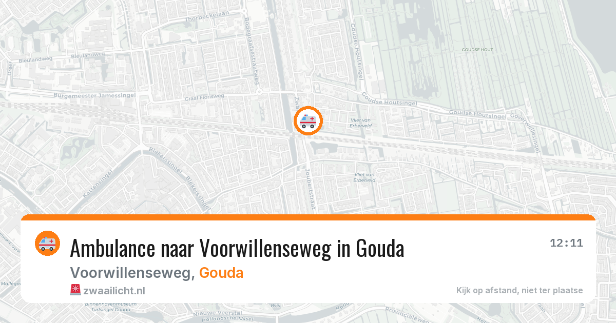 Ambulance naar Voorwillenseweg in Gouda — 15 jun 2026