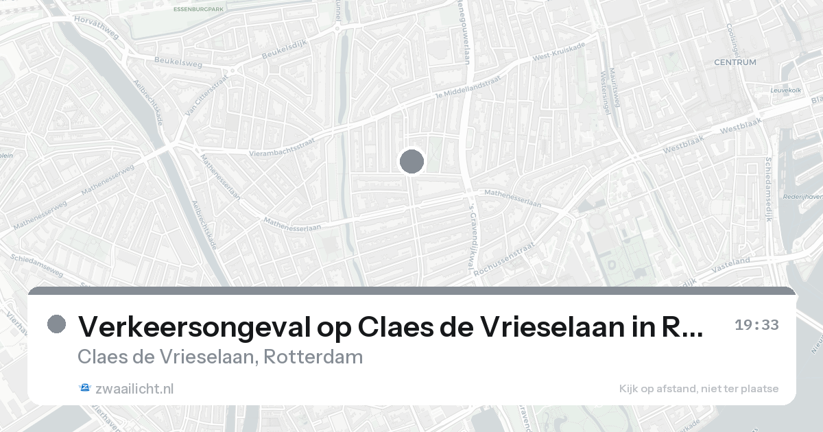 Verkeersongeval op Claes de Vrieselaan in Rotterdam — 30 jan 2026